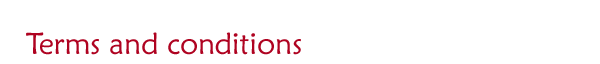 Terms and Conditions